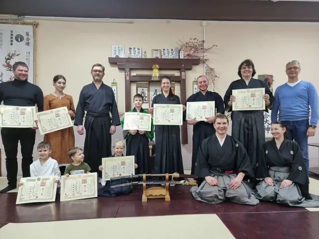 Вручение сертификатов по иайдо World MJER Iaido Federation